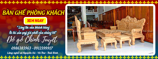 Bàn ghế phòng khách tại Thái Bình